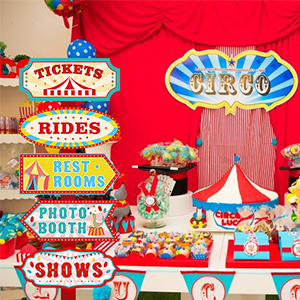 circus theme party decorations