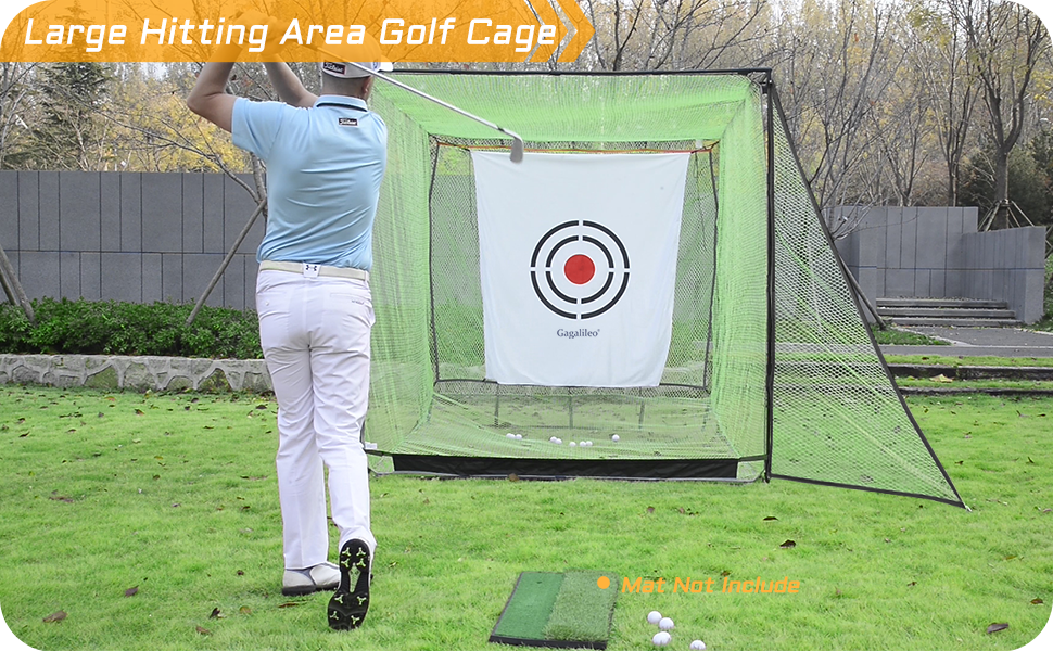 Golf Net Hitting Cage Practice Driving Net High Impact Double Back Stop