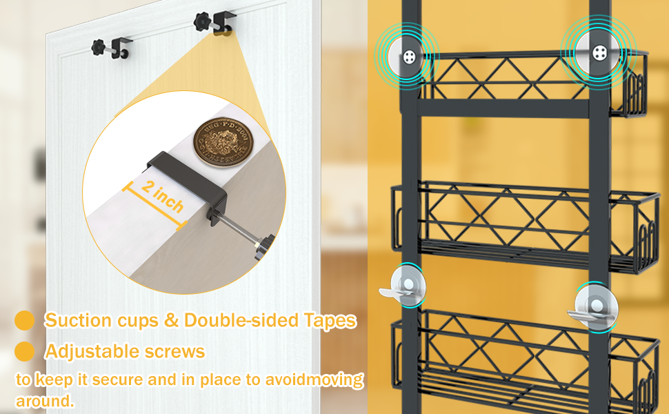 Over the Door Pantry Organizer 8Tier Adjustable Baskets