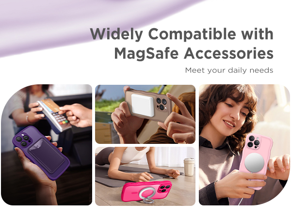 iPhone 16 Pro Max Case for Women Girls Widely Compatible with MagSafe Accessories