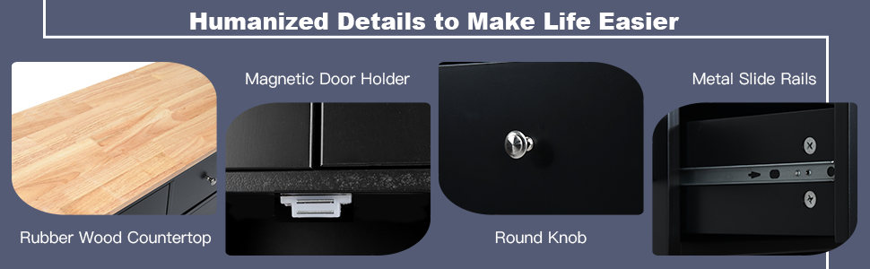 details of kitchen island