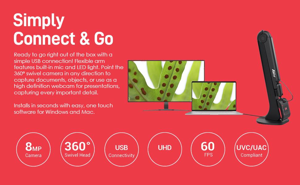 AVer M5 Document Camera USB cam for Remote Video