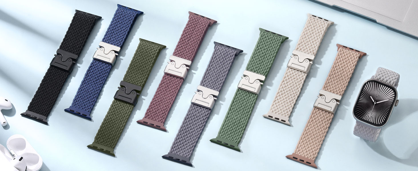 متوافق مع سوار ساعة Apple Watch سلسلة 10 مقاس 46 مم