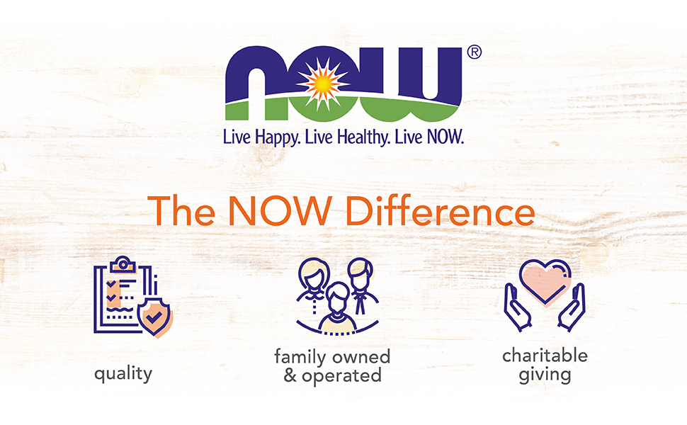 Text stating the NOW Difference is Quality. Family Owned and Operated and Charitable Giving