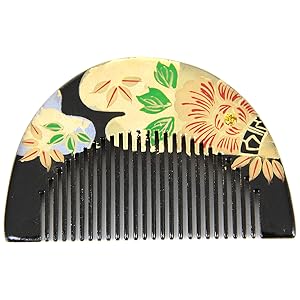 ビンテージ 金彩 櫛 簪★古民家 菊 松 笹 青海波 鹿子 骨董 粋 レトロ Amazon.co.jp: 櫛かんざし -83- 前櫛 小丸 髪飾り 蒔絵 牡丹 B