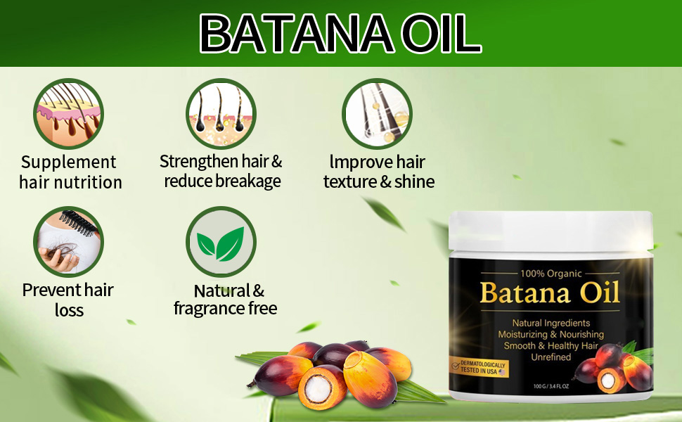 Batana Oil is easy to use, supports hair follicles