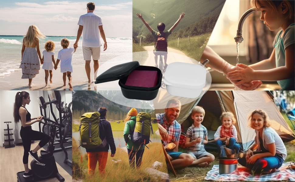 Travel Soap Container Square Soap Dish Bar Soap Holder for