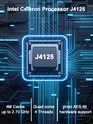 4 Ports Firewall Micro Appliance Mini PC Quad Celeron J4125 i226-V LAN DDR4 RAM AES-NI Router PC VPN