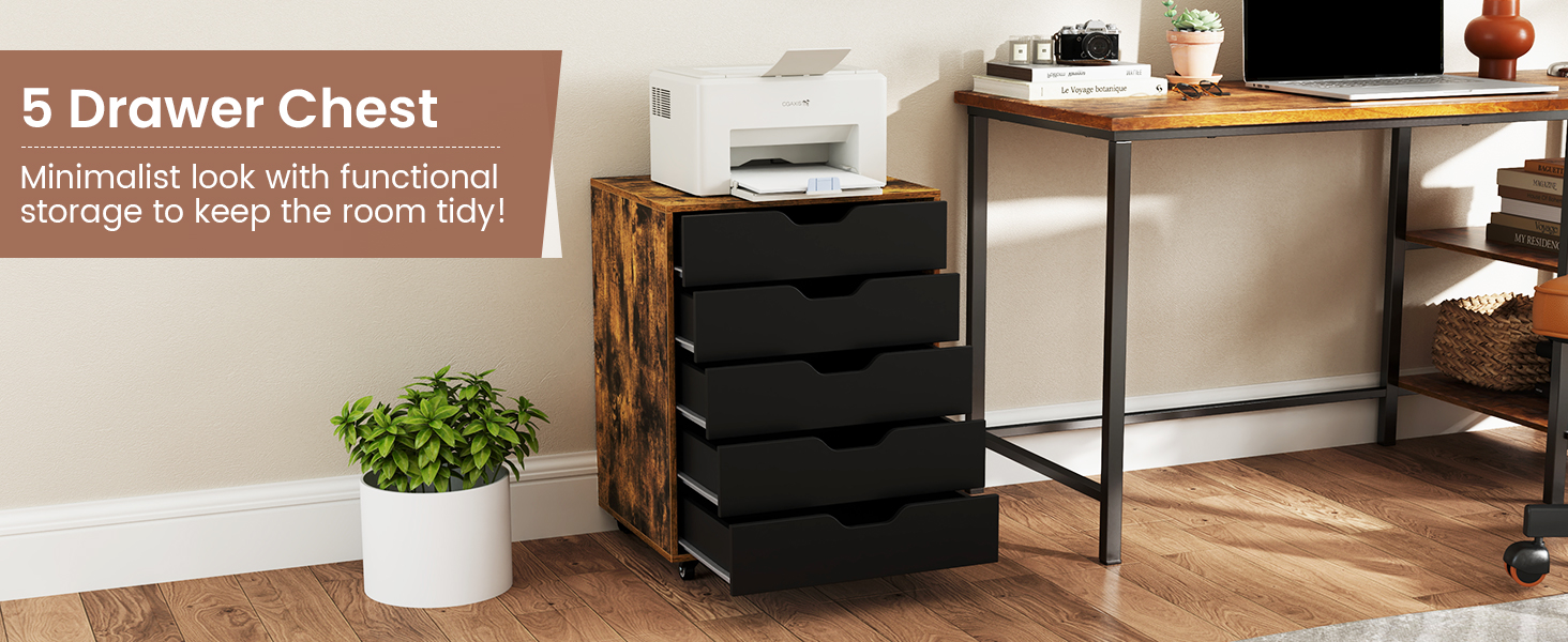 5-Drawer Storage Cabinet