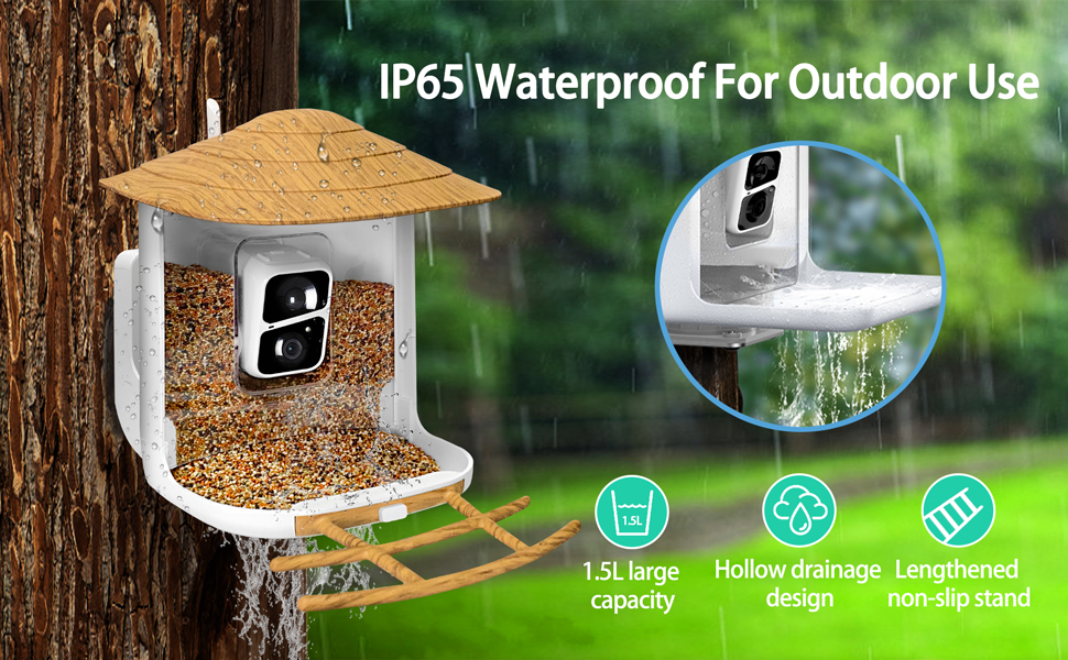 Smart Bird Feeder with Camera, Themoxia Bird Feeder Camera