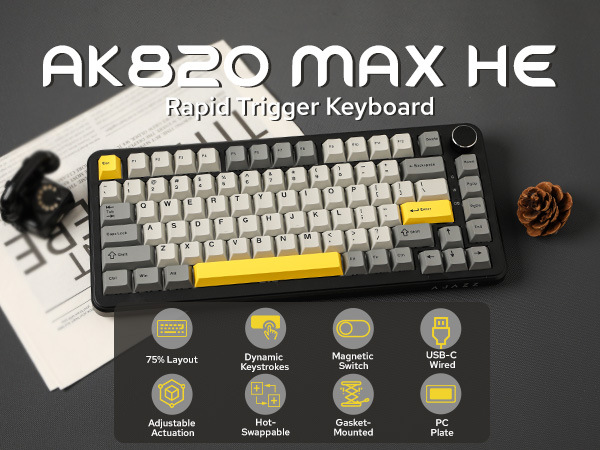 Amazon.com: MechLands AJAZZ AK820 MAX HE Hall Effect Magnetic