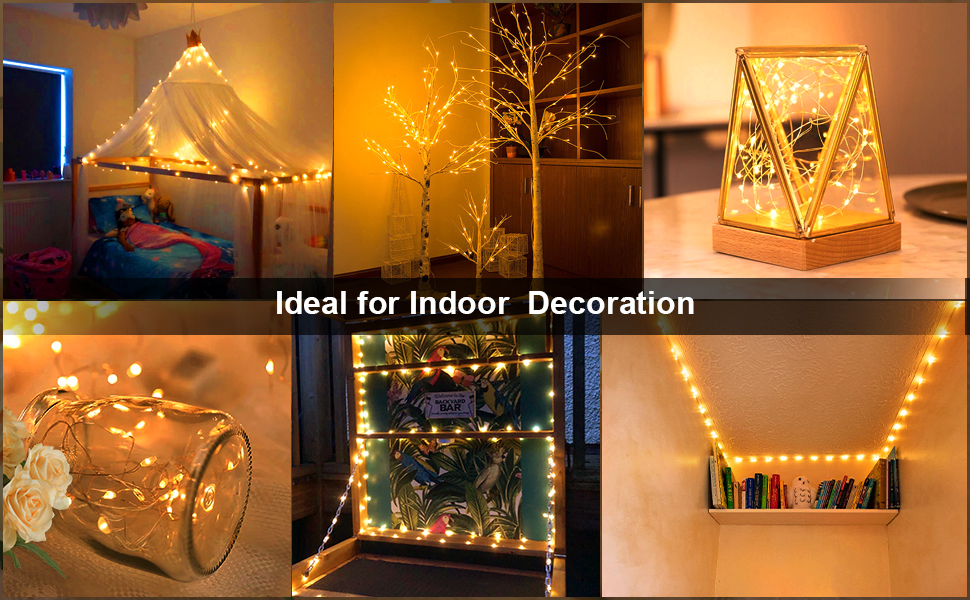 Dalugo Solar Fairy Lights Outdoor, 12M/40Ft 120 LED Solar String Lights