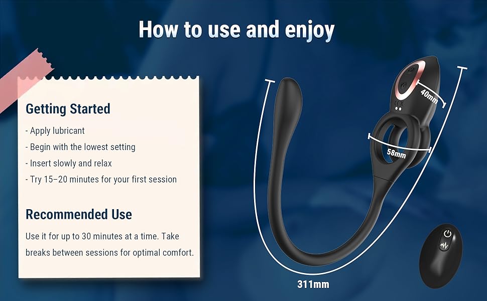 Enjoy the pleasure of the prostate massager and notice