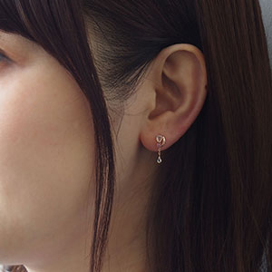 Amazon | 【WISP】 ウィスプ K10ピンクゴールドピアス ローズ