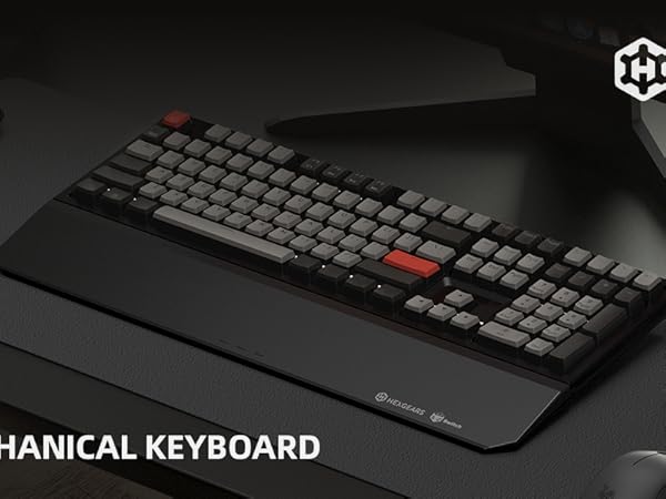 Wireless Mechanical Keyboard, Hot Swappable Wired/Bluetooth/2.4G Wireless Keyboard