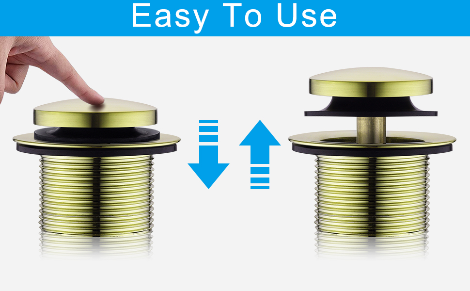 HANEBATH Brass Bath Tub Drain Kit, TipToe Bathtub Drain Assembly and