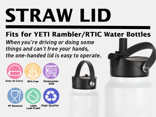 replacement lid for yeti rambler water bottle 18oz 26oz 36oz 64oz 