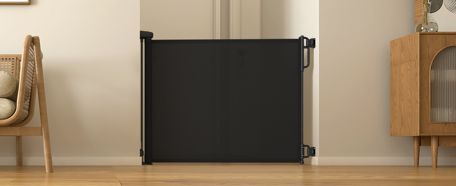 Momcozy Auto Lock Retractable Baby Gate, Safety Gate for