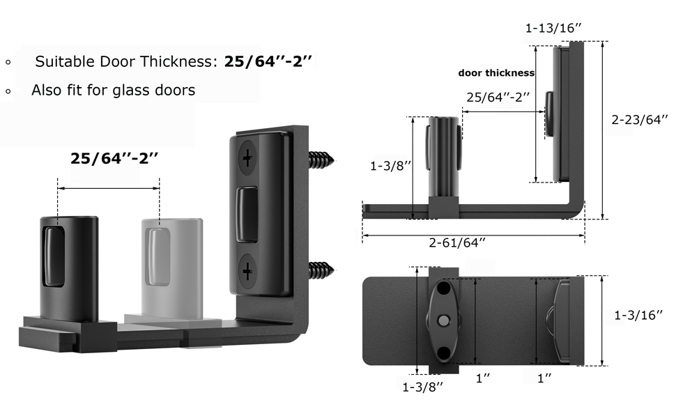 barn door bottom double roller guide