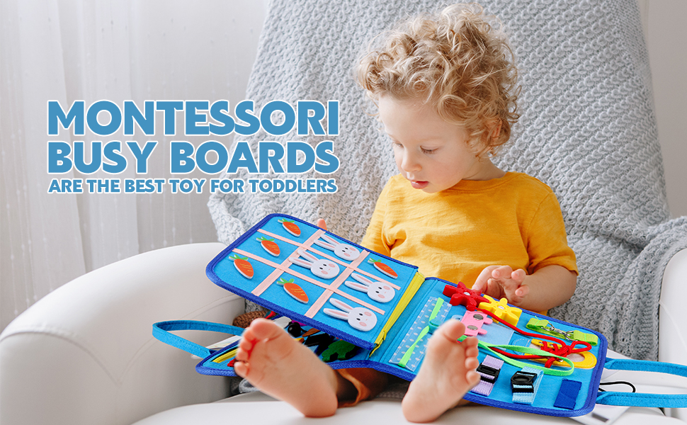 SUGELI Busy Board for ToddlersSensory Toys for Toddlers