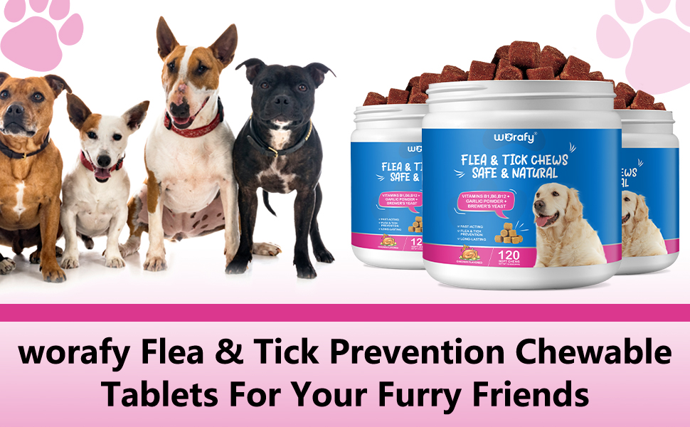 Flea and Tick Prevention for Dogs Chewable Flea and Ticks