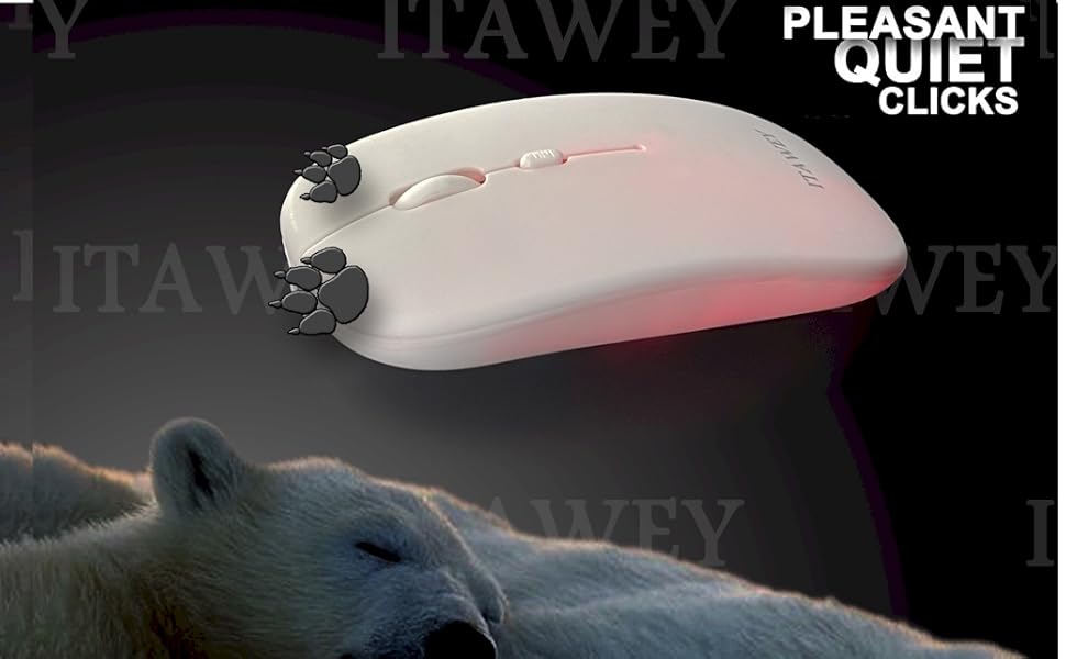 ITAWEY Dual Wireless Mouse and Pad Combo, USB Receiver and