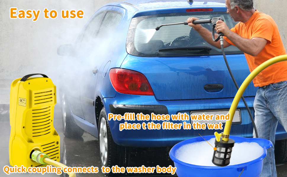 3M Suction Hose with Quick Coupling & Filter for Pressure Washer