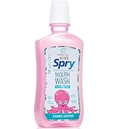 Spry Xylitol Mouthwash Fluoride Free with Enamel Support, Gentle, Natural Bubble Gum - 16 fl oz (...