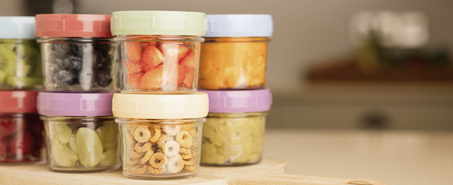 baby food containers bowls 4 oz glass jars with lids small mini mason storage 4oz eating essentials