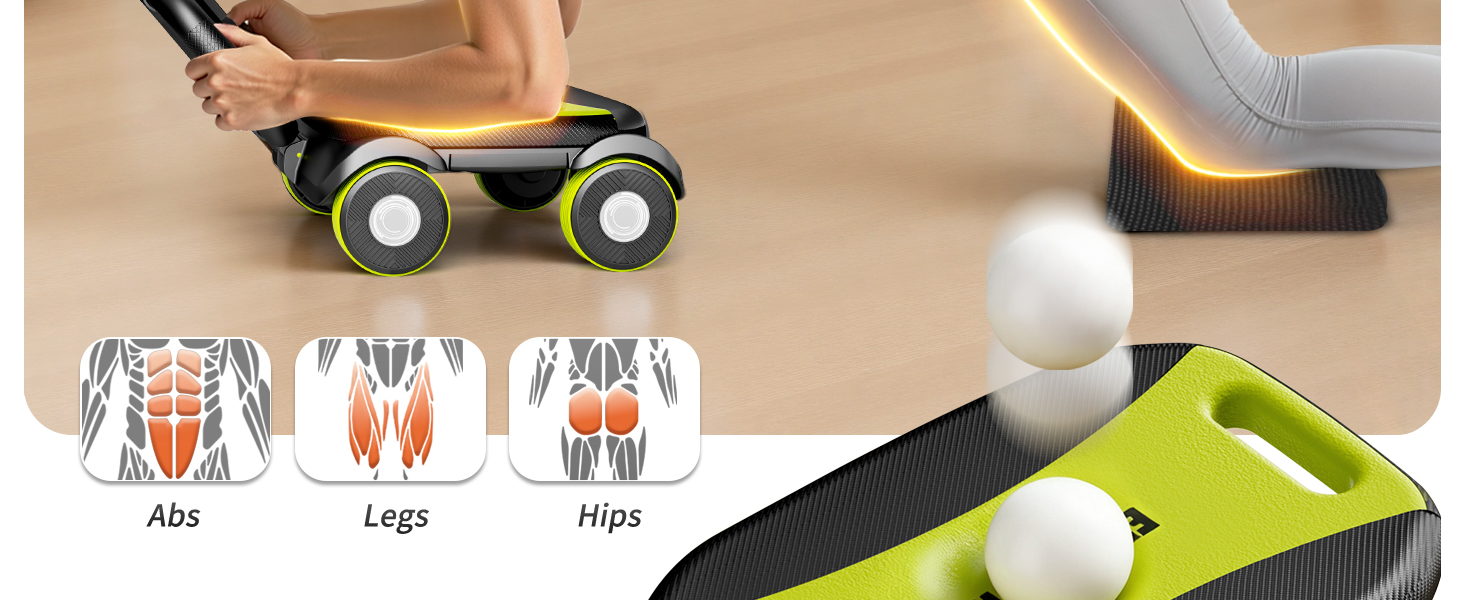 EAST MOUNT Ab Roller Wheel - Ab Roller with Elbow Support for Core Workout Home Gym Equipment