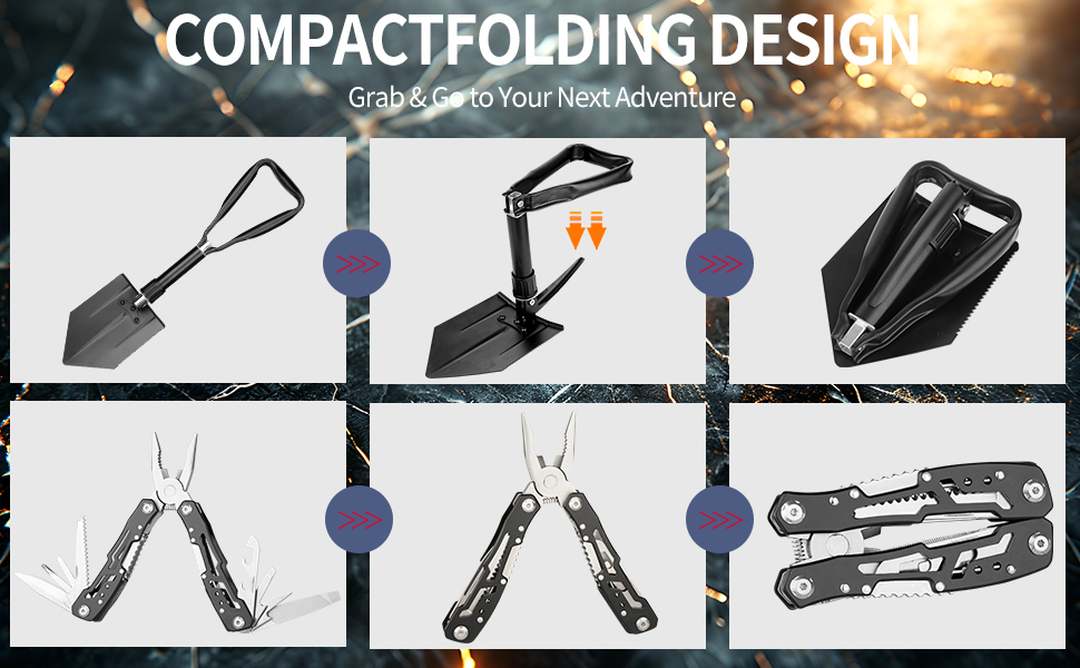 Multi-Tool with Safety Lock、Folding Shovel、 camping  Shovel