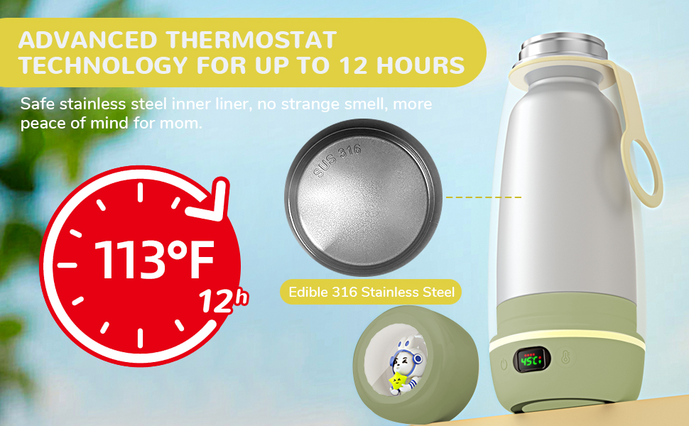 Bottle Warmer Portable to Go Water Warmer for Baby
