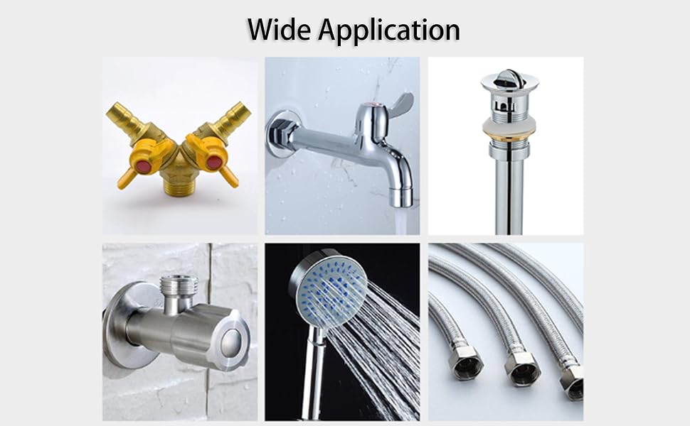 Othmro 6Pcs PTFE Pipe Sealant Tape 16mmx16mx0.1mm Plumbing Tape Pipe