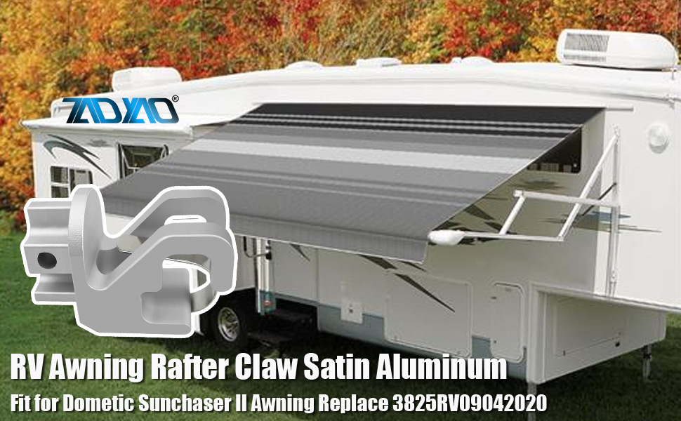 RV Awning Rafter Claw Satin Aluminum Fit for Dometic