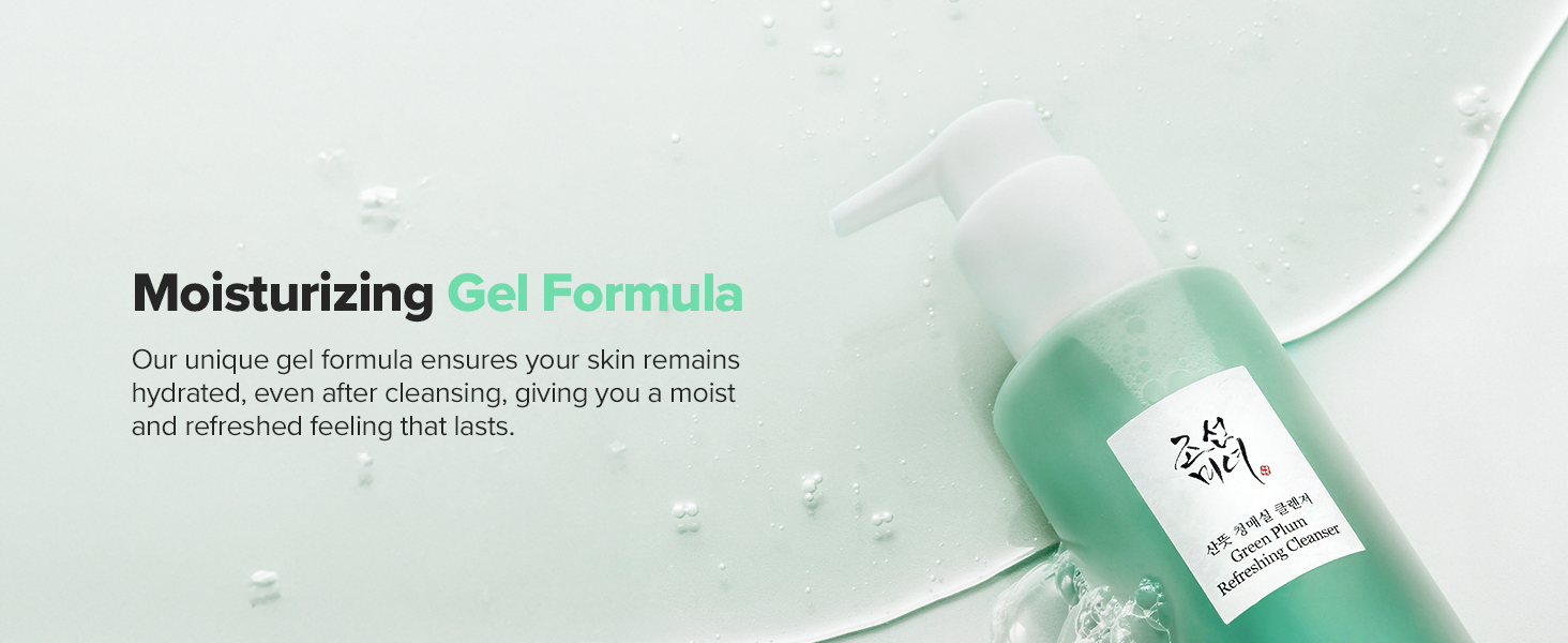 Text reads 'Moisturizing Self Formula'. Skincare product photography featuring green-tinted bottles or containers against white background.
