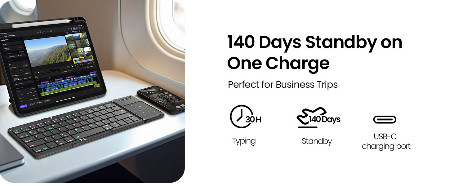 foldable keyboard with touchpad