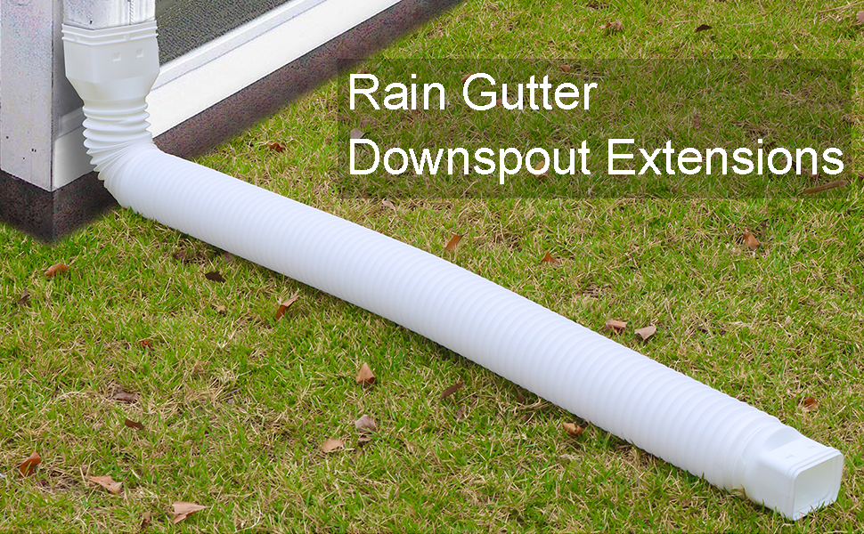 HOXHA Gutter downspout extensions 2 Pack flexible rain