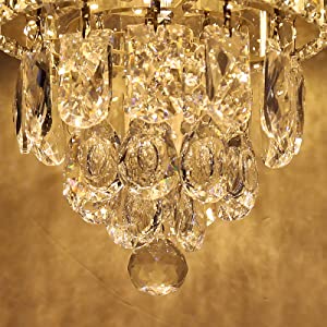 crystal ceiling light flush mount