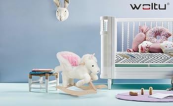 WOLTU Baby Rocking Horse Wooden Toddler Rocking Toy With Sound And Seat Safety 18 1
