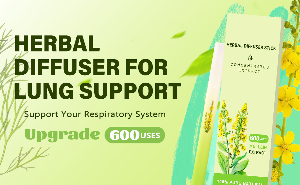 Mullein Herbal Diffuser Upgraded with Extracts of Mullein