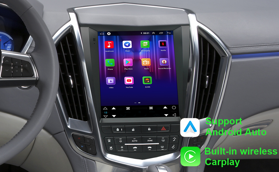 Dzxiaso Para Cadillac SRX Radio Upgrade 2010 2011 2012, reemplazo