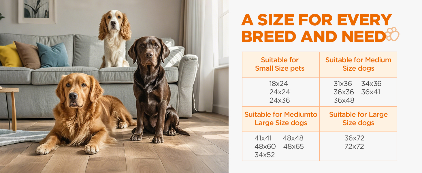 MULTI USE - These pads are perfect for potty training puppies or helping incontinent senior dogs.