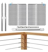 Swage Lag Screws for Cable Railing - 80 Pack T316 Stainless Steel Left and Right Handed Thread - ...