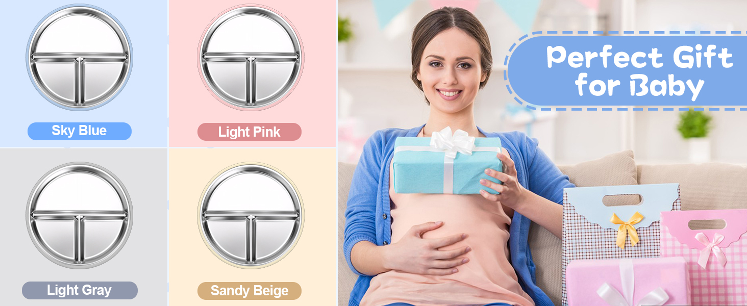 Stainless Steel Kids Plates