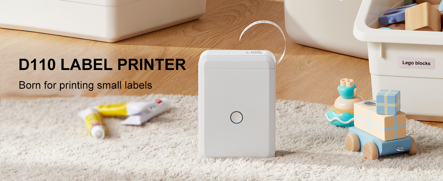 NIIMBOT D110 Label Maker, Mini Label Printer, Label Maker Machine with