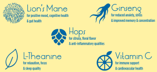 ed159b10-73c7-4d19-b11f-959f888311a4.__CR0,0,315,145_PT0_SX315_V1___ Hoppy Hour Sparkling Hop Water, Non-Alcoholic and Adaptogens Drink, Zero Sugar and Calories, Refreshing Blackberry Lemon Flavor, 12 oz Cans (12-Pack)