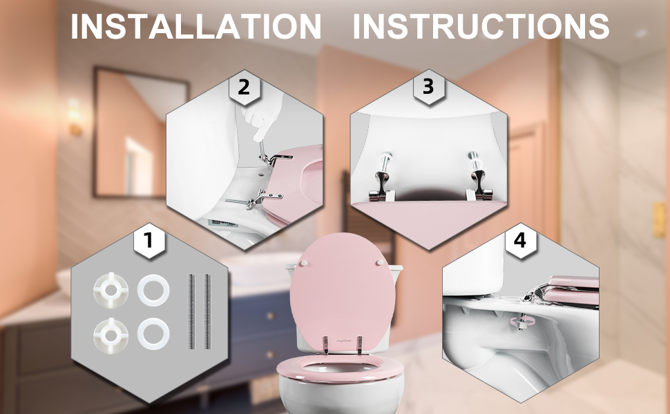 pink round toilet seat