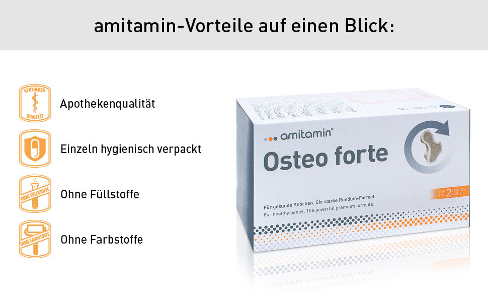 amitamin Osteo Forte, deutsche Apothekenqualität, 120 Kapseln ...