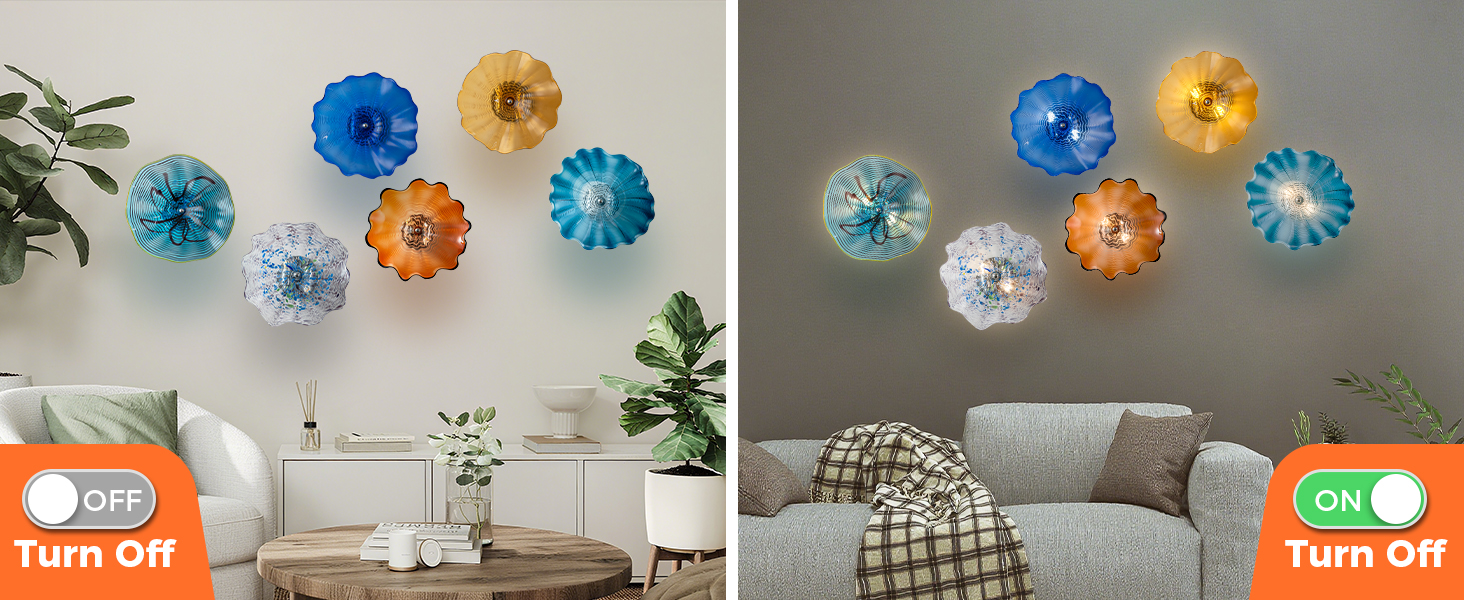 wall art glass plate