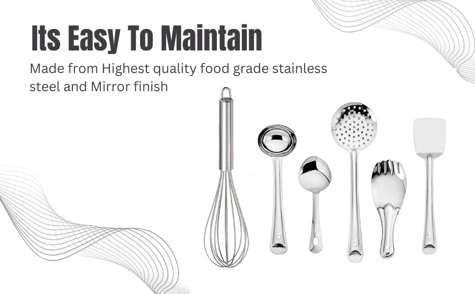 Buy PUTHAK 6 Pcs Stainless Steel Cooking Utensils Set Kitchen Gadgets